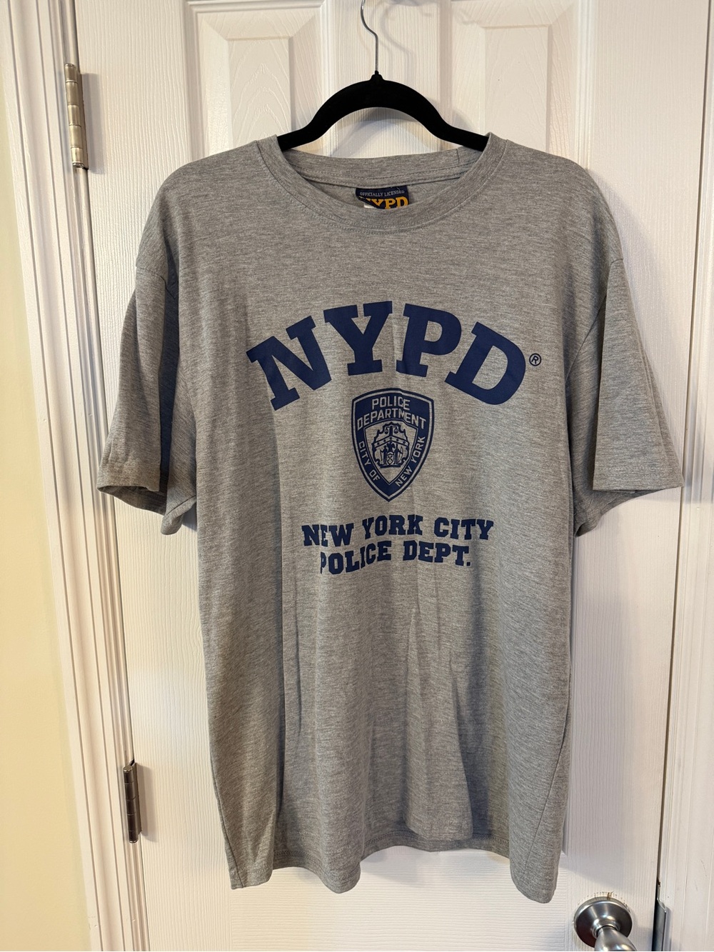 B2G1 FREE NYPD New York City Police Dept Gray Graphic T Shirt Men’s Large